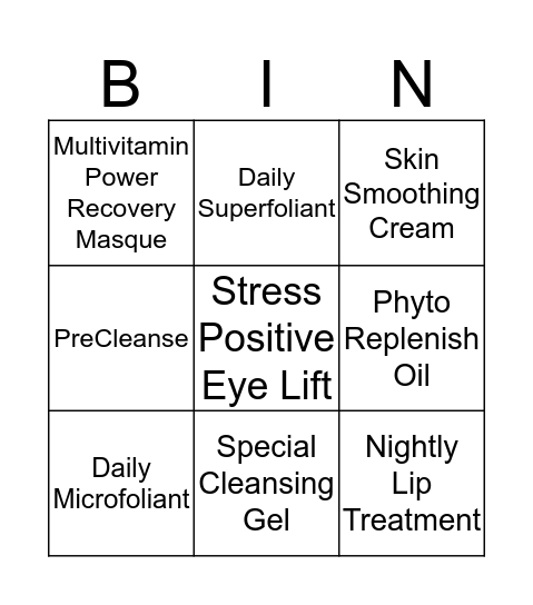 Derm Lingo Bingo DNA Bingo Card