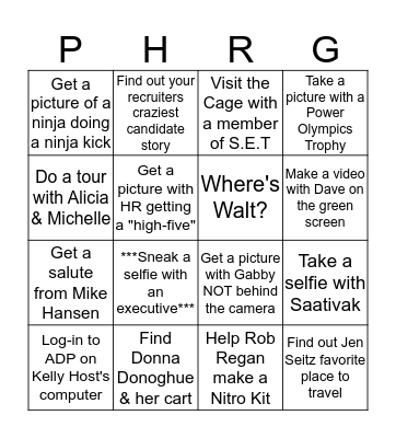 HQ Visit  Bingo Card