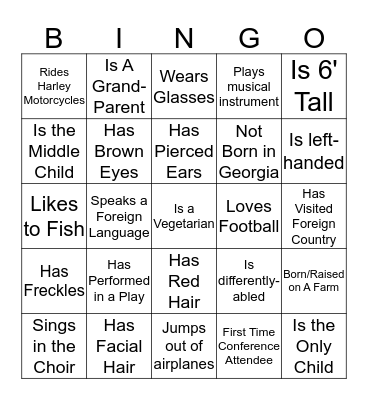 Georgia Rehabilitation Agency Bingo Card