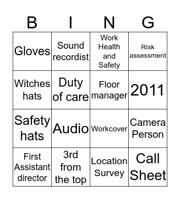 WHS Bingo Card