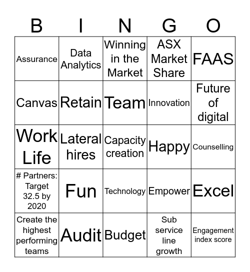 Test Bingo Card