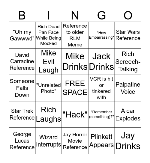 Red Letter Media Bingo Card