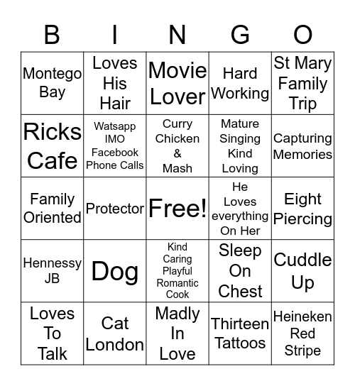 Get to know us   The Hassans Bingo Card