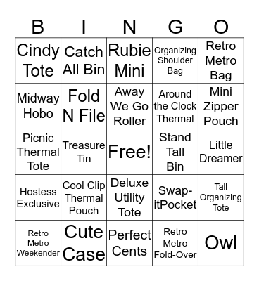 BAG BINGO Card