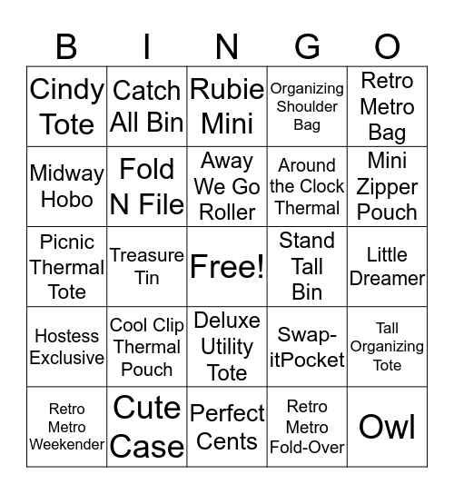 BAG BINGO Card