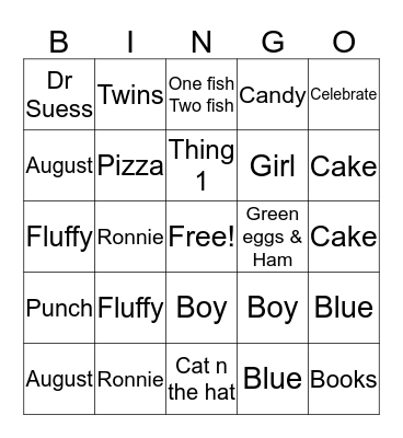 Heaven & Ronnie's Bingo Card