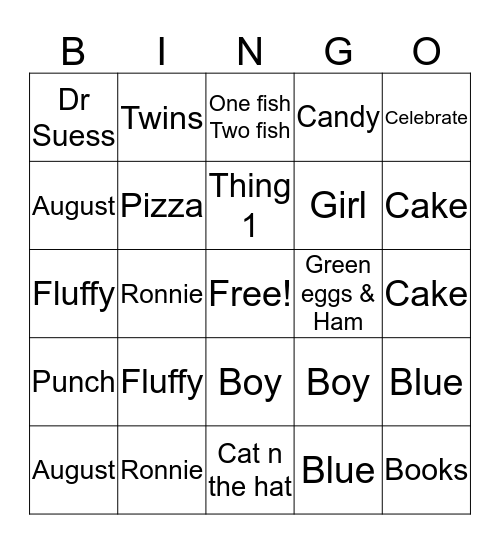 Heaven & Ronnie's Bingo Card