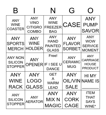 DCW MERCH BINGO CHALLENGE Bingo Card