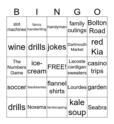 Lodonio Amaral Bingo Card