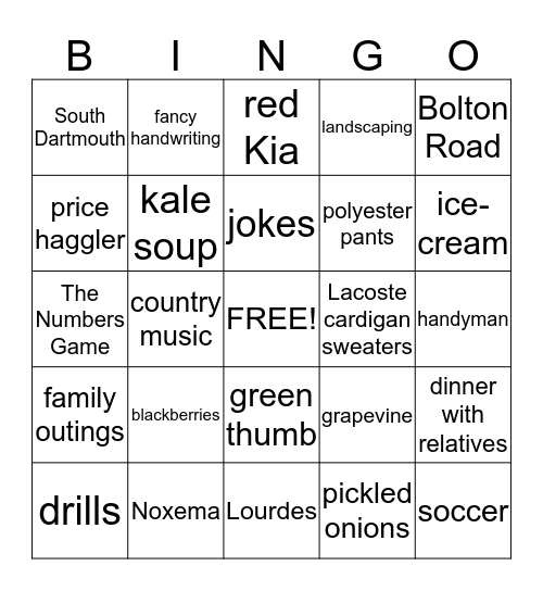 Lodonio Amaral Bingo Card