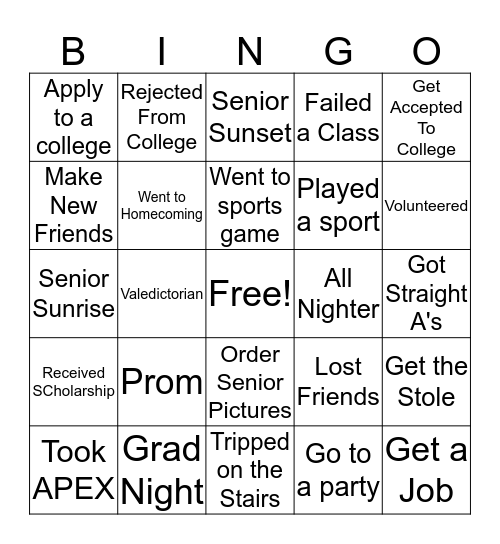 A & A's Bingo  Bingo Card