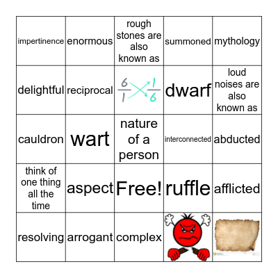 Vocab-bingo Card