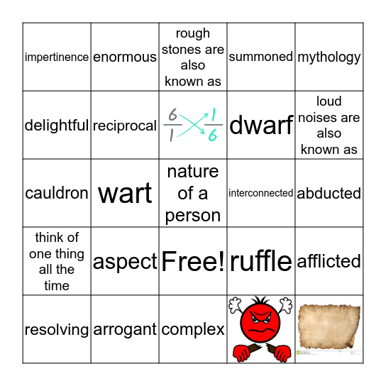 Vocab-bingo Card