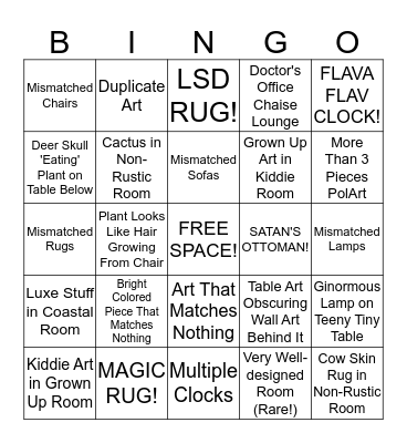 Design Home Voting BINGO!!! Bingo Card