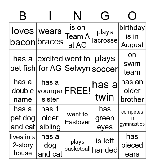 AGMS Bingo Card