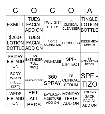 SALES BINGO  Bingo Card
