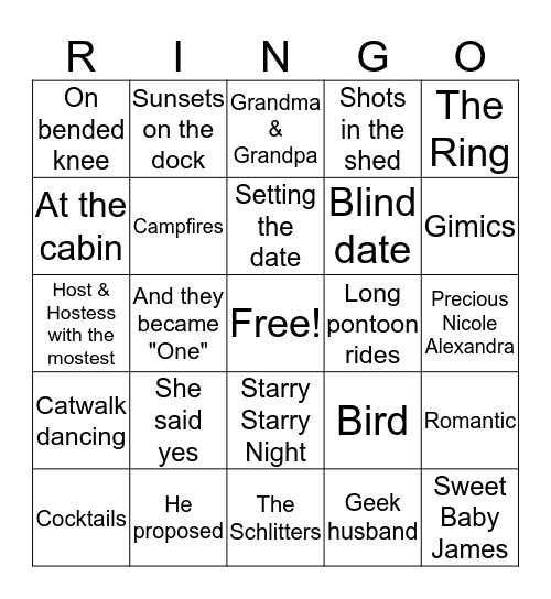 Engagement Bingo Card