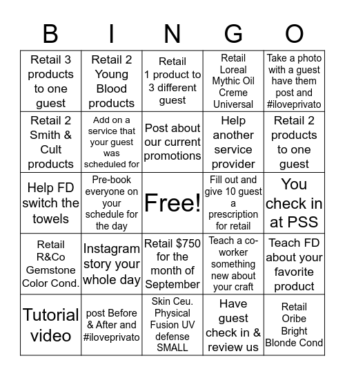 September Got Me Like Bingo Card