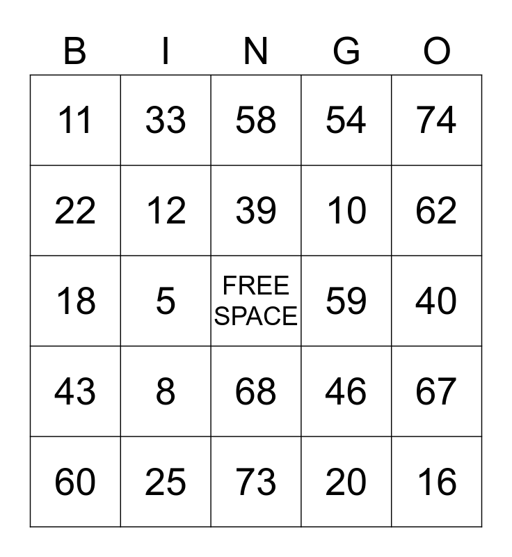 PAPARAZZI BLINGO BINGO! Bingo Card