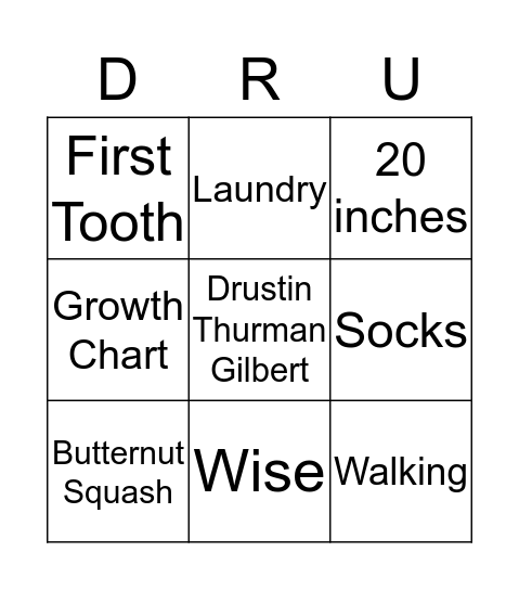 Drustin Bingo Card