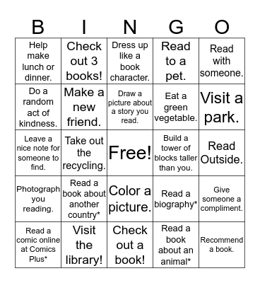 Library Bingo Card