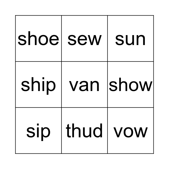 Aden's Bingo Card