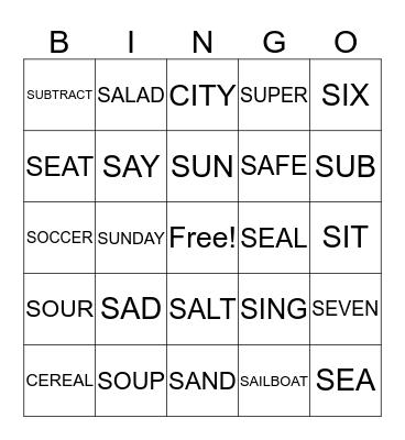 /s/ BINGO! Bingo Card