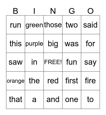 Bingo Card