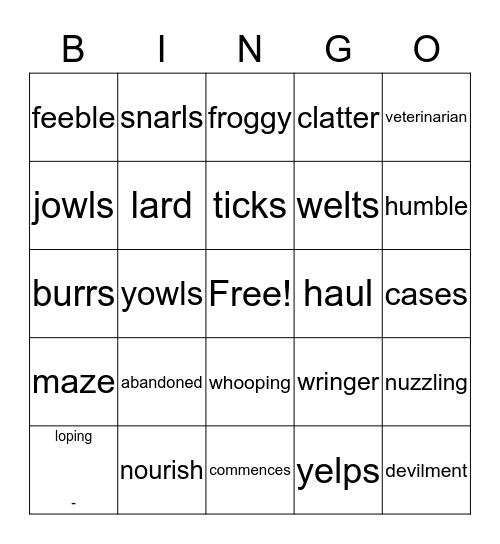 Shiloh Bingo Card