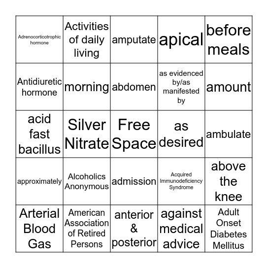 Bingo Card