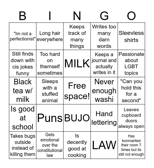 VEERA Bingo Card