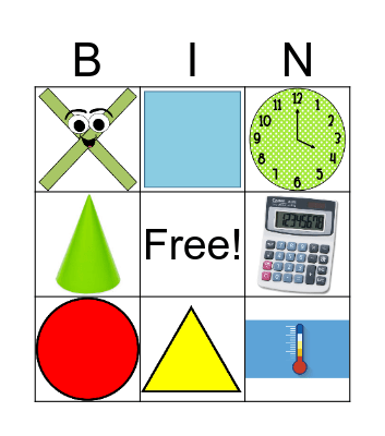 maths bingo Card