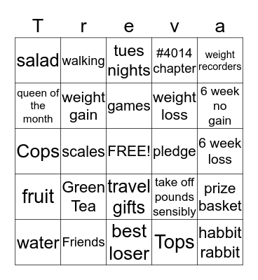 Tops Bingo Card