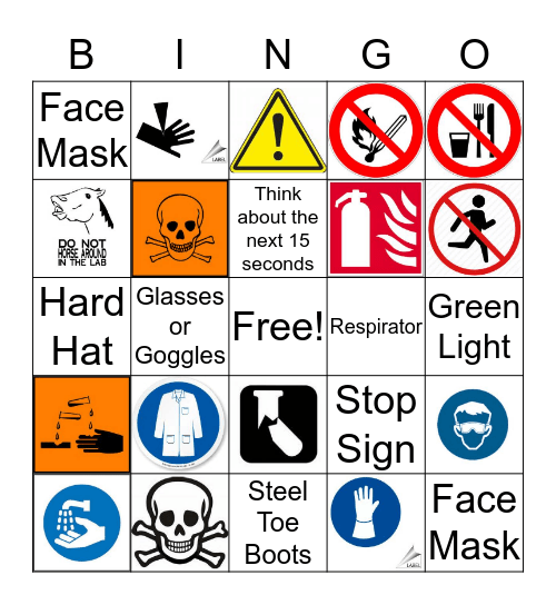 Safety Bingo Card