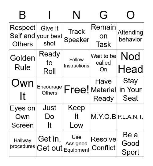 BAR MATRIX BINGO Card