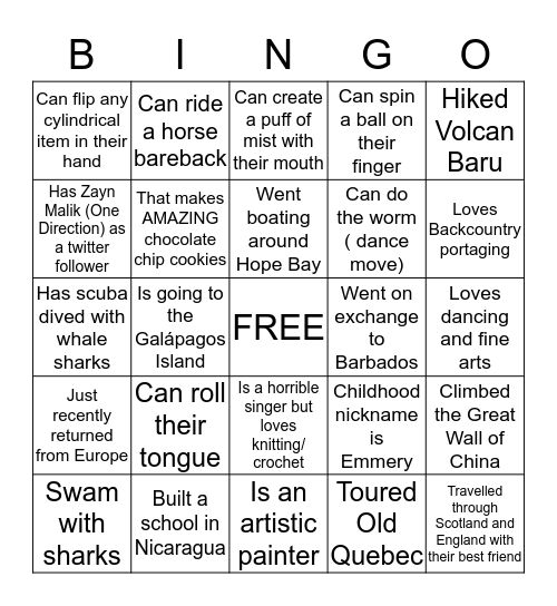 FIND SOMEONE WHO... Bingo Card