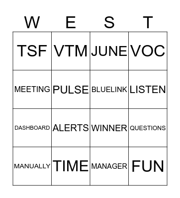 Meeting Bingo Card