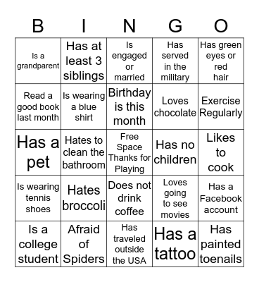 Molyneaux Framily Reunion Bingo Card
