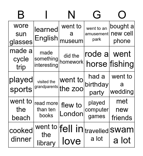 Find someone who… Bingo Card