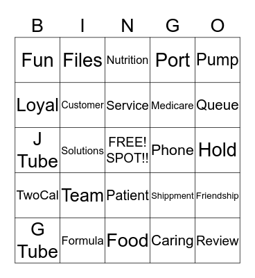 Option 1 Bingo!!!! Bingo Card