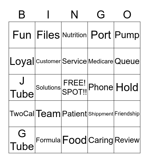 Option 1 Bingo!!!! Bingo Card