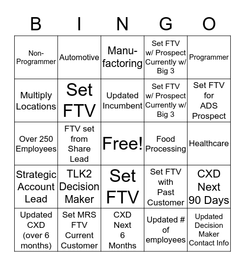 Phone Block Bingo Card