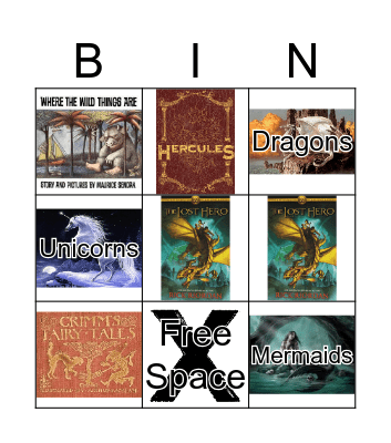 Mythical Bingo Card