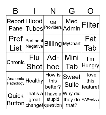 AMB CCv3 Upgrade Bingo Card