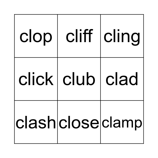 cl Bingo Card