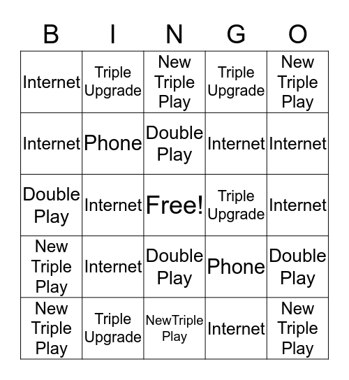 Triple Bingo Card