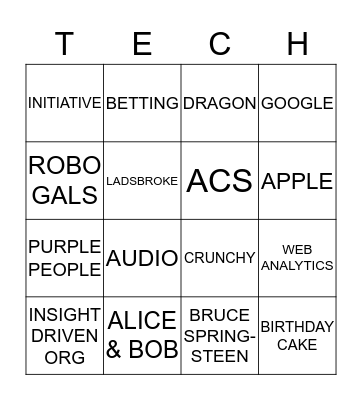 TECH BREAKFAST BINGO Card