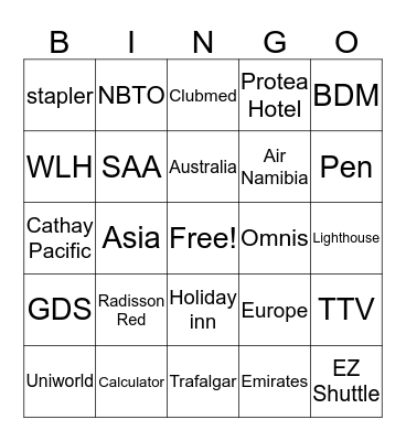 Silver Lakes Bingo Card