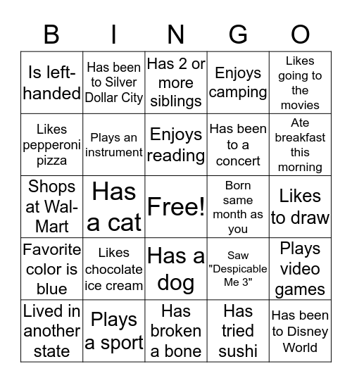 Bingo Card