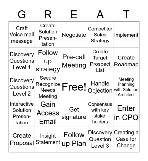 Learning & Enablement  Bingo Card